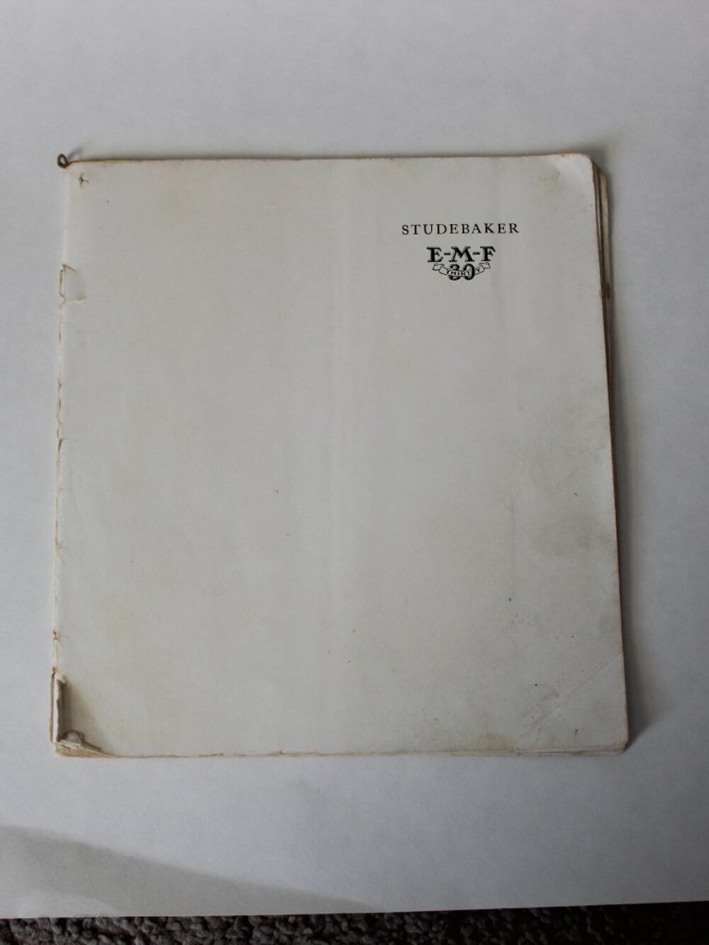 Vintage Studebaker E-M-F 30 booklet